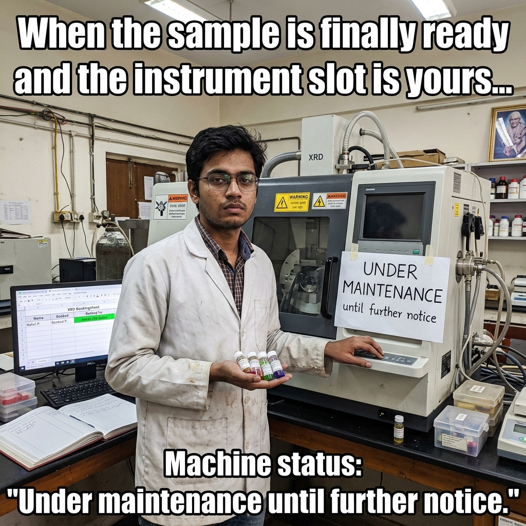 The Instrument Is Under Maintenance: Your booking slot has entered another dimension.